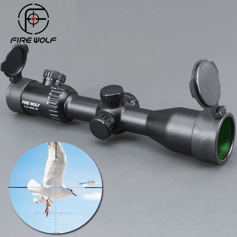 

4.5-14x42 SF B Mil-Dot Reticle Red Green illumination Tactical Rifle Scope Adjustable Objective Lens Airsoft