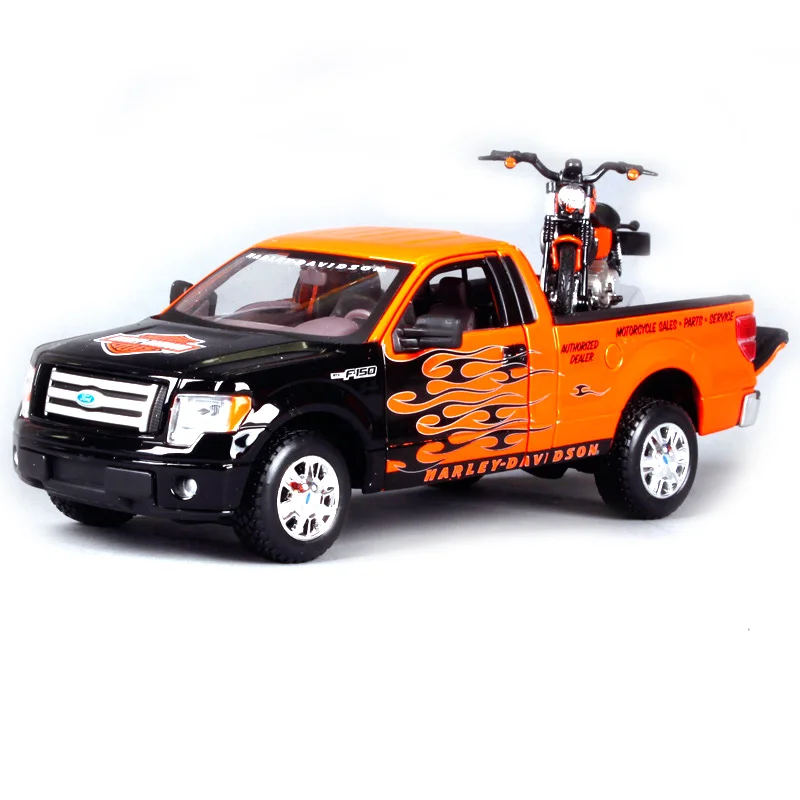 Maisto 1:27 harley ford f 150 stx пикап оранжевый модель грузовика большой забрать грузовики