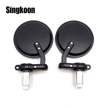 

Universal Retro Motorcycle bar end mirror Scooter Rearview Mirrors Accessories FOR Triumph 2013 Scrambler KAWASAKI Z900RS