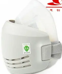 

Silica dust mask respirators anti dust grinding fiber half mask breathing valve installation head-mounted gray