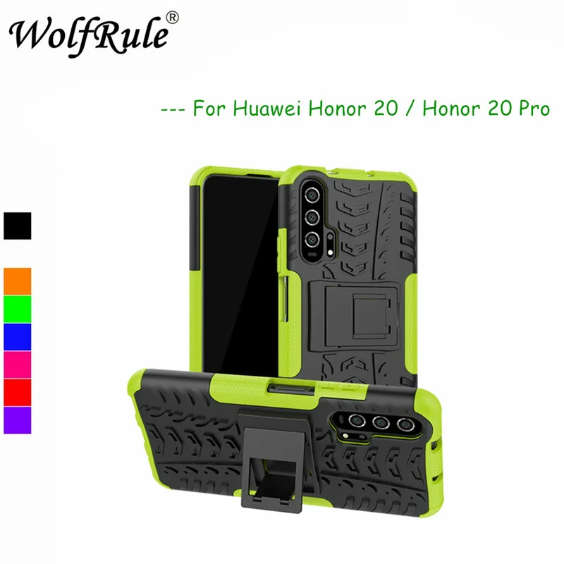Чехлы для Honor 20 двухслойный защитный силиконовый чехол Pro держатель телефона