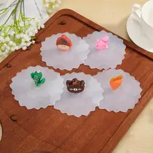 Термостойкая прозрачная вишневая Цветущая креативная силиконовая Кепка с чашками из мультфильма