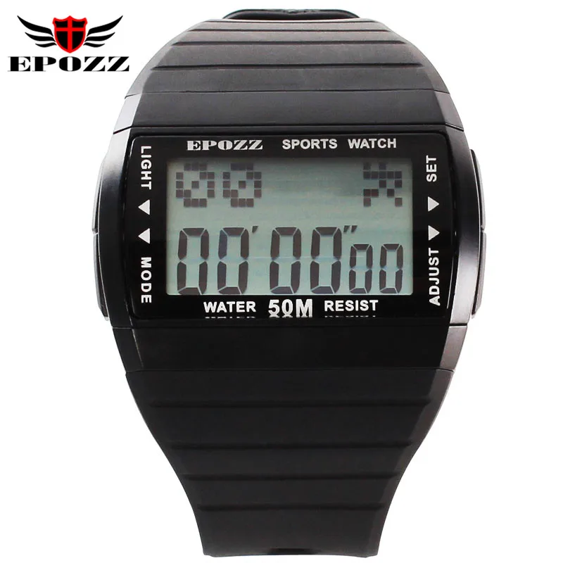 Prix pour EPOZZ Marque Hommes Rectangle LED Numérique-montre Étanche 50 M Mâle Alarme Horloge Chronomètre reloj deportivo relogio masculino 1301 Prix pour EPOZZ Marque Hommes Rectangle LED Numérique-montre Étanche 50 M Mâle Alarme Horloge Chronomètre reloj deportivo relogio masculino 1301