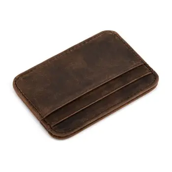 

Fashion Men's Cowhide Leather Thin Wallet ID Money Credit Card Slim Holder Money Pocket 10.5x7.5cm