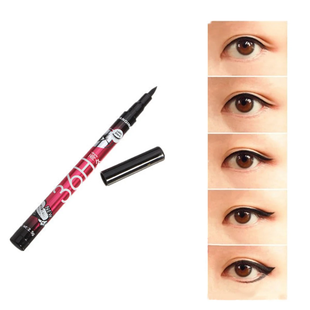 Черный Водостойкая жидкая подводка для глаз Eye Liner Карандаш Pen Женская Косметика Make Up маркер для подводки Глаз Основы красоты подводка для глаз инструменты