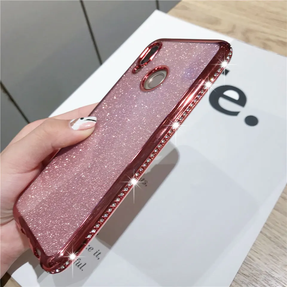 Роскошный мягкий силиконовый чехол из ТПУ с бриллиантами для Huawei P20 Lite P30 Pro Mate 20 10