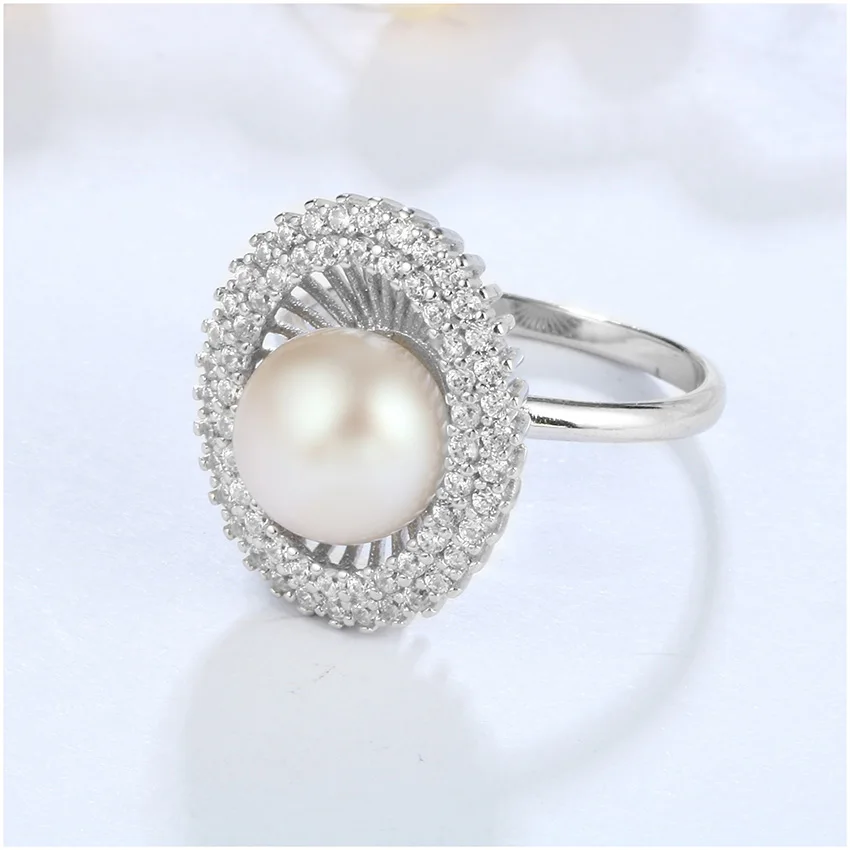 Женское кольцо из серебра 925 пробы с натуральным жемчугом|jewelry rings|jewelry women ringsjewelry