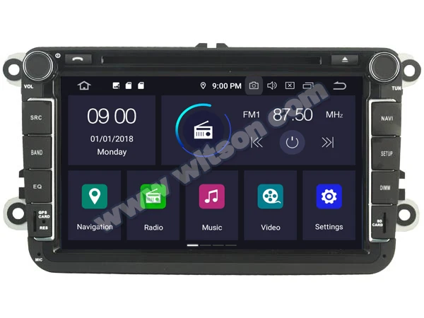 Best 8" Android 9.0 OS Car DVD Multimedia GPS Radio for Skoda Octavia 2004-2013 & Skoda Yeti 2009-2015 & Skoda Praktik 2007-2011 5