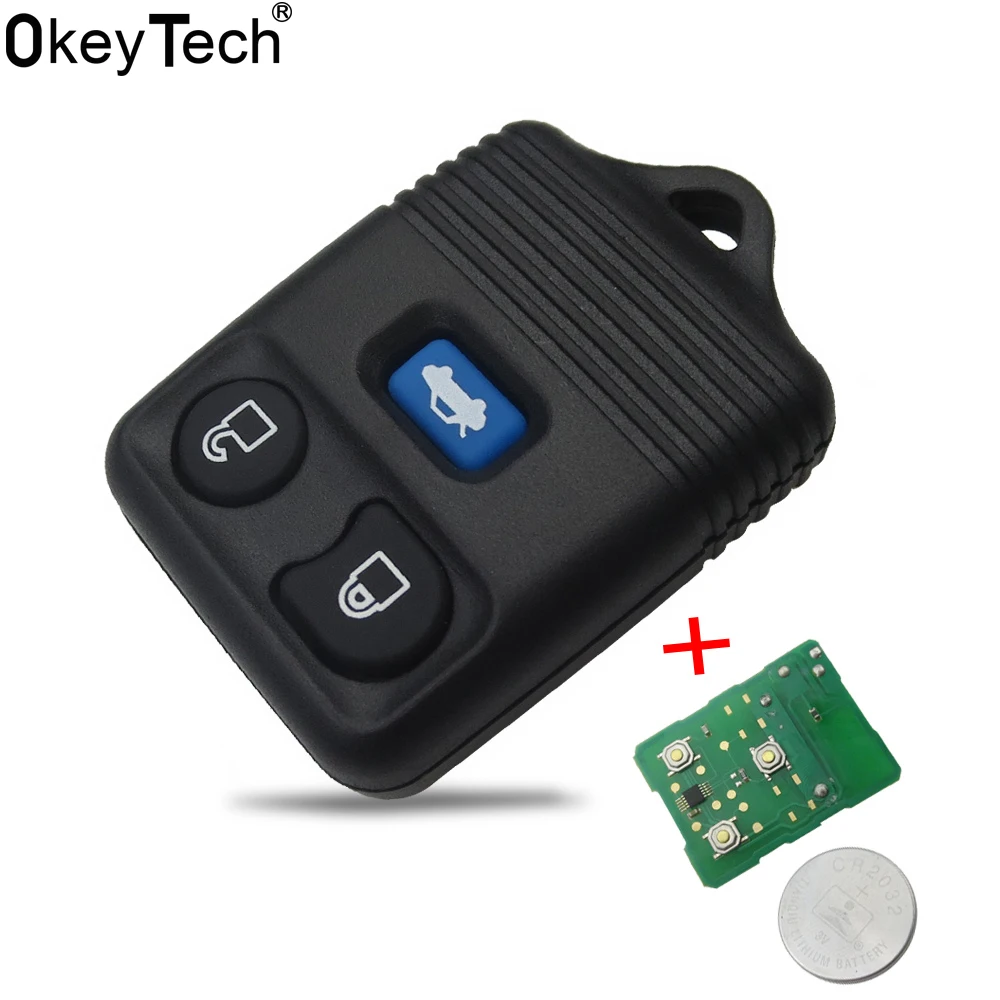 

OkeyTech Replacement 3 Buttons Remote Control Key Fob Case 433MHz for Ford Transit MK6 Connect 2000-2006 Auto Refit Car Key Fob