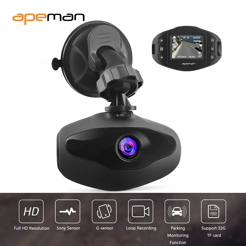 apeman C470 Mini Car Camera Dash Cam DVR 1080P Full HD Video Recorder Super Night Version for Sony Sensor 650NM Lens WDR dashcam |