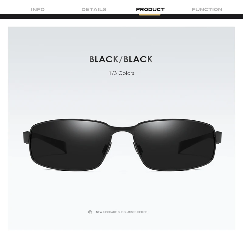 AORON Мужские поляризационные солнцезащитные очки для вождения, мужской классический квадратный спортивные солнцезащитные очки UV400