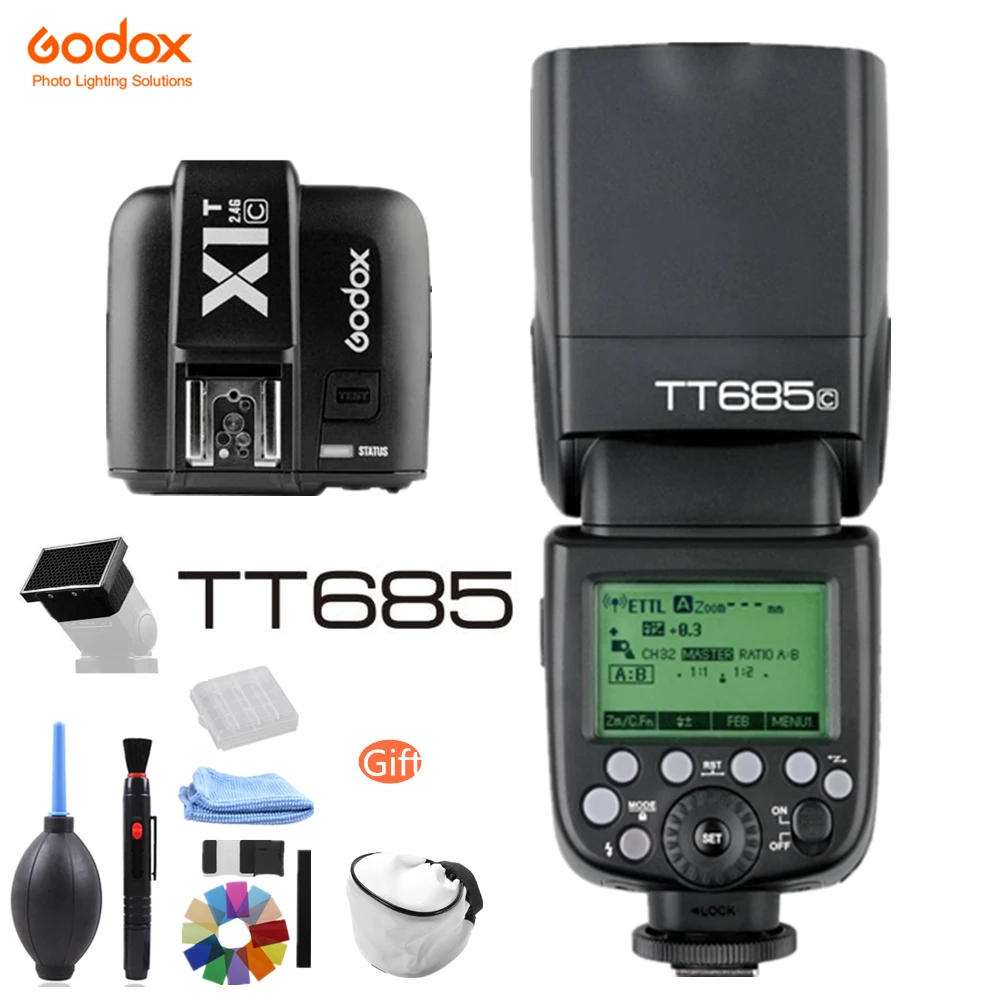 

Godox TT685 TTL Camera Flash 2.4GHz GN60 HSS 1/8000s Flash with X1T TTL Trigger for Nikon Canon Nikon Sony Olympus Fujifilm