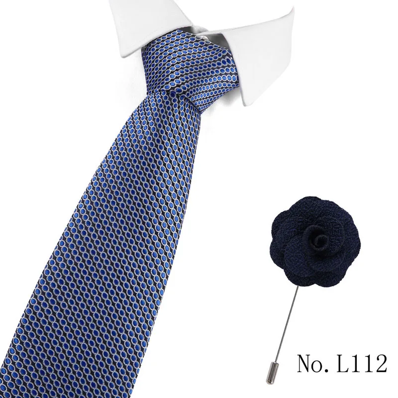 2019 широкий синий шелковые галстуки для Для мужчин в полоску Solid Для мужчин галстуки деловой Свадебный костюм шеи галстуки подарок Pin