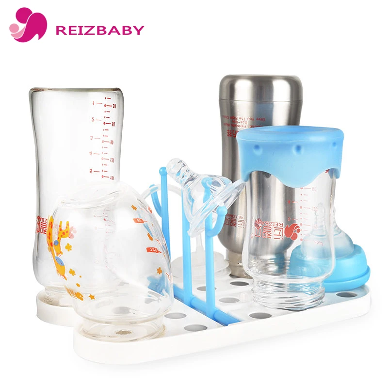 REIZBABY Baby Feeding Bottle Drying Rack Mini Portable Removable Drying