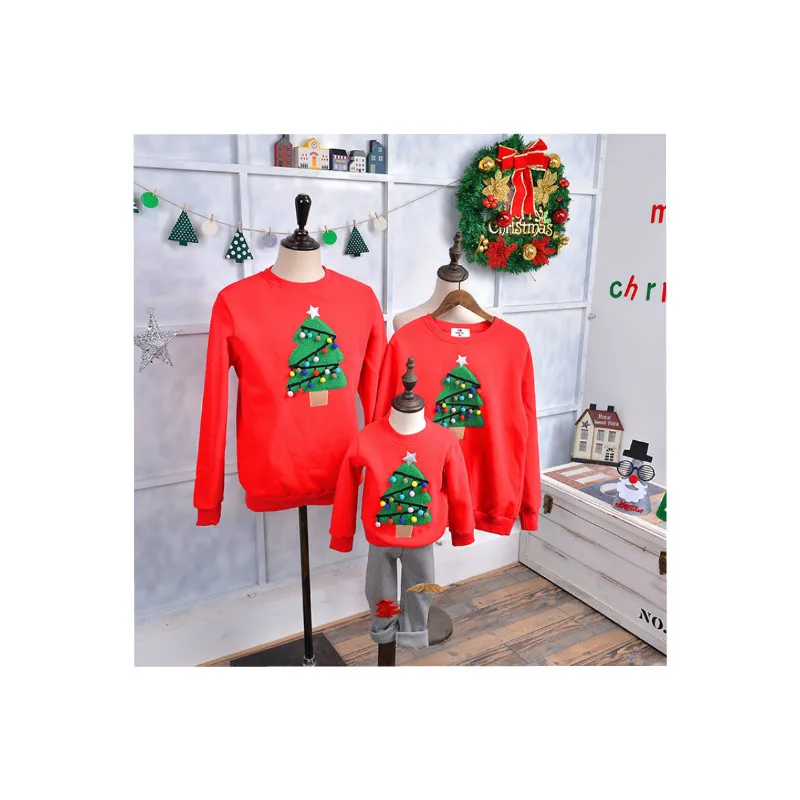 Семейные костюмы; флисовая Рождественская одежда для всей семьи; зимняя Рождественская футболка с длинными рукавами для папы, мамы и ребенка; Детский свитер - Цвет: Mom