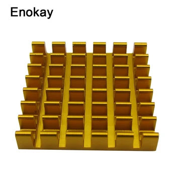 

Wholesale 10 Pieces Water Cooler Heatsink 25mm Radiator Cooling Heat Sink 25x25x5mm Gold Anodized For IC Packages BGA PGA QFP