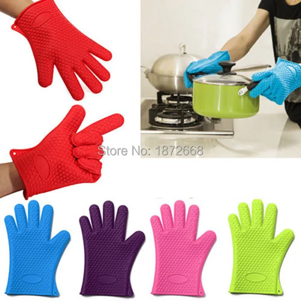 Термостойкие силиконовые перчатки для готовки для выпечки и bbq горшка держатель Mitt кухня 20 шт DHL/FedEx
