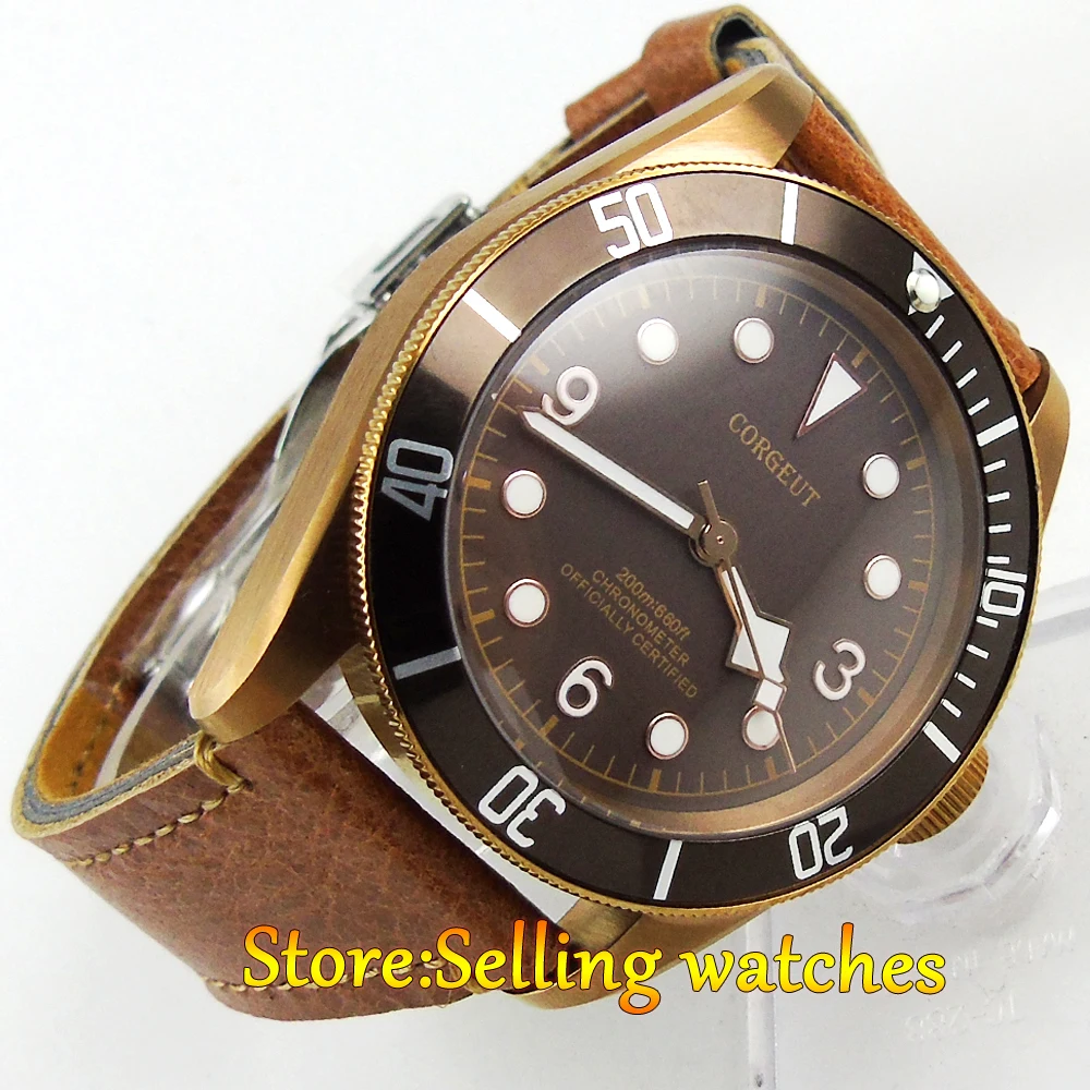 41mm corgeut coffee sterile dial PVD Sapphire Glass miyota automatic mens Watch 41mm corgeut coffee sterile dial PVD Sapphire Glass miyota automatic mens Watch