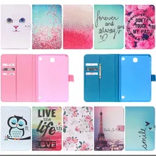 

Fashion Painted Stand Function PU Leather case Cover For samsung GALAXY Tab A 8.0 SM-T350 T351 T355 tablet with card slot Y3D25D