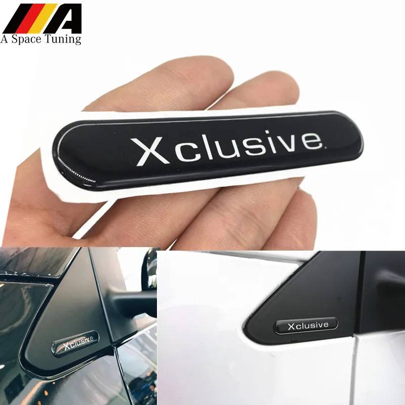 

Reflective 3D Car Sticker Xclusive Emblem Badge Logo Side Mirror Door Decoration Decal Universal For SMART BRABUS 2007-2017 BENZ