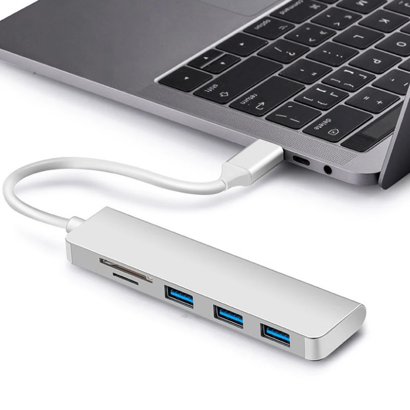 USB хаб 5 в 1 с интерфейсом 3 0 и кардридером для SD/TF карт|USB-хабы| |