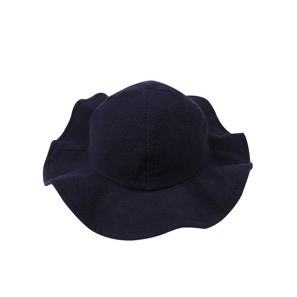 Fashion Panama Baby Girls Hat Cotton Sun Hat For Girls Lace-Up Wild Brim Beach Cap Bucket Hat Spring Summer Baby Girls Clothing (14)
