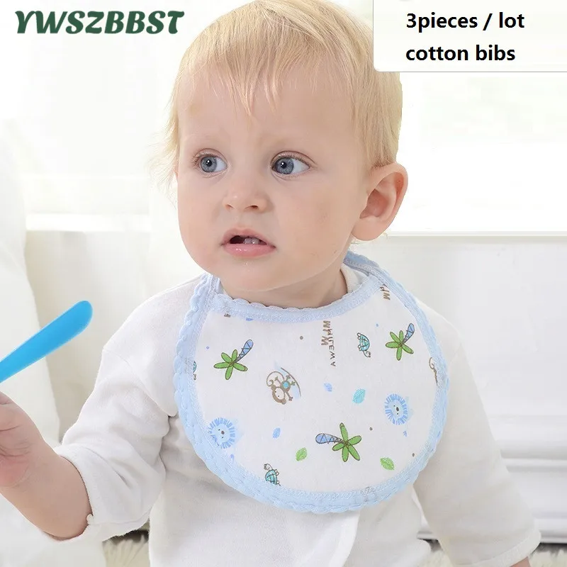 3pcs/lot Infant Burp cloths Baby Bibs Soft Cotton toddler baby Saliva
