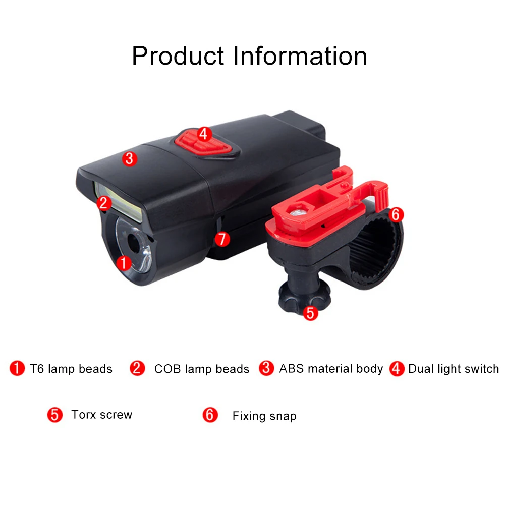 Велосипедный светильник, передний COB головной светильник, тип батареи, вспышка, светильник+ T6, лампа для технического обслуживания