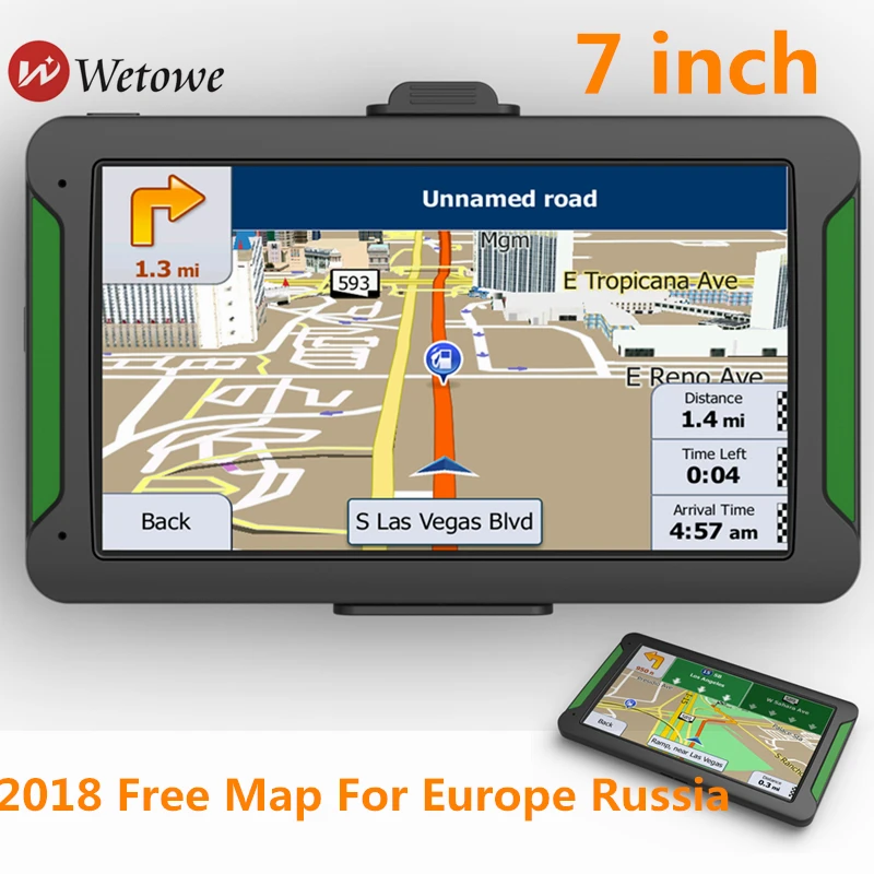 

Wetowe G62 7 inch Car GPS Navigation FM Bluetooth AVIN Reversing Camera Russia US AU 2018 EU Free Map Truck gps navigators