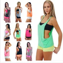 7 цветов летние сексуальные женские Майки Топы быстросохнущие свободные Brethable спортивный жилет без рукавов Топ для тренировок Спортивная футболка