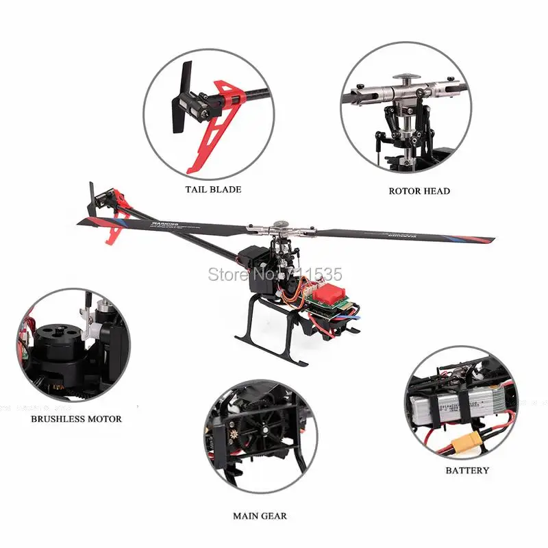 Wltoys XK K130 2,4G 6CH бесщеточный 3D 6G система Flybarless RC вертолет RTF 6 каналов комбо совместим с FUTABA S-FHSSRTF