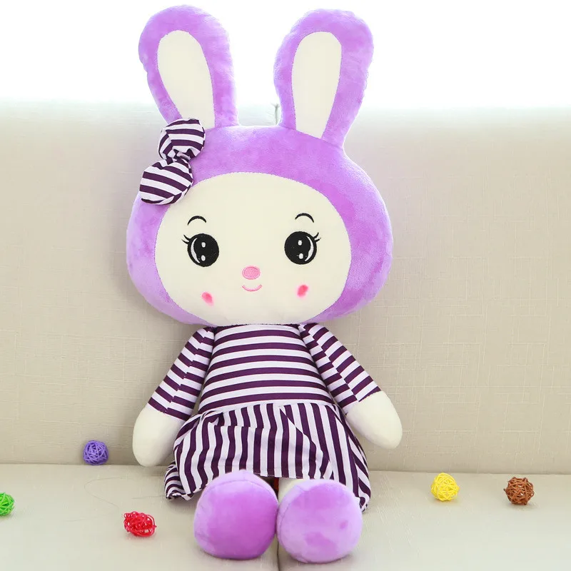 Creative lucky 60cm lovely Rabbit model stripe toy Doll soft Plush Pillow Cushions Present for girls boy friend gifts | Игрушки и хобби