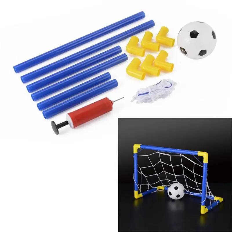 Крытый мини складной футбольный мяч стойки ворот сеть набор + насос Дети Спорт на открытом воздухе Домашняя игра игрушка ребенок подарок на
