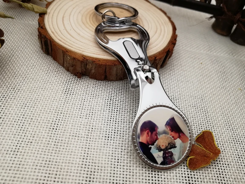 US $114.75 100Pcs Personalized Wedding Gift With Photo Customized Birthday Party Favor Multifunctional Bottle OpenerKeychainNail Clippers