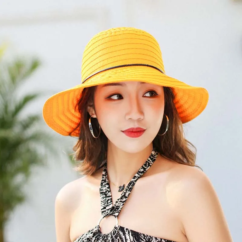 

Summer cotton sun hats sweet lady casual hat ladies beach folding caps outdoor leisure travel cap free shipping sale