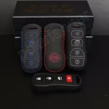 Только красный чехол для ключей автомобиля кожа ручной работы Кожа DIY для NISSAN SYLPHY XTRAIL Qashqai Tiida LIVINA