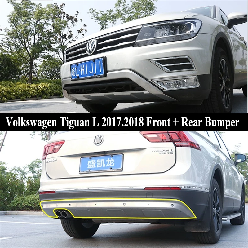 JIOYNG для Volkswagen VW Tiguan L 2017 2018 передняя и задняя бамперы защита губ противоскользящая