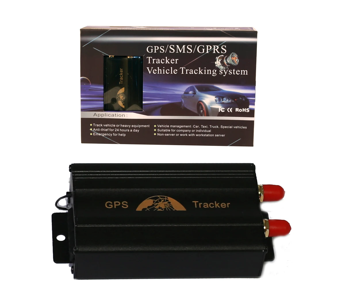 Coban Vehicle GPS Tracker TK103A+ Dual sim card Car Quad band GPS GSM