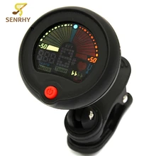 Цифровой ЖК-дисплей клип на хроматический тюнер метроном с Батарея для Акустическая бас-гитары скрипки банджо Мандолины Запчасти и аксессуары