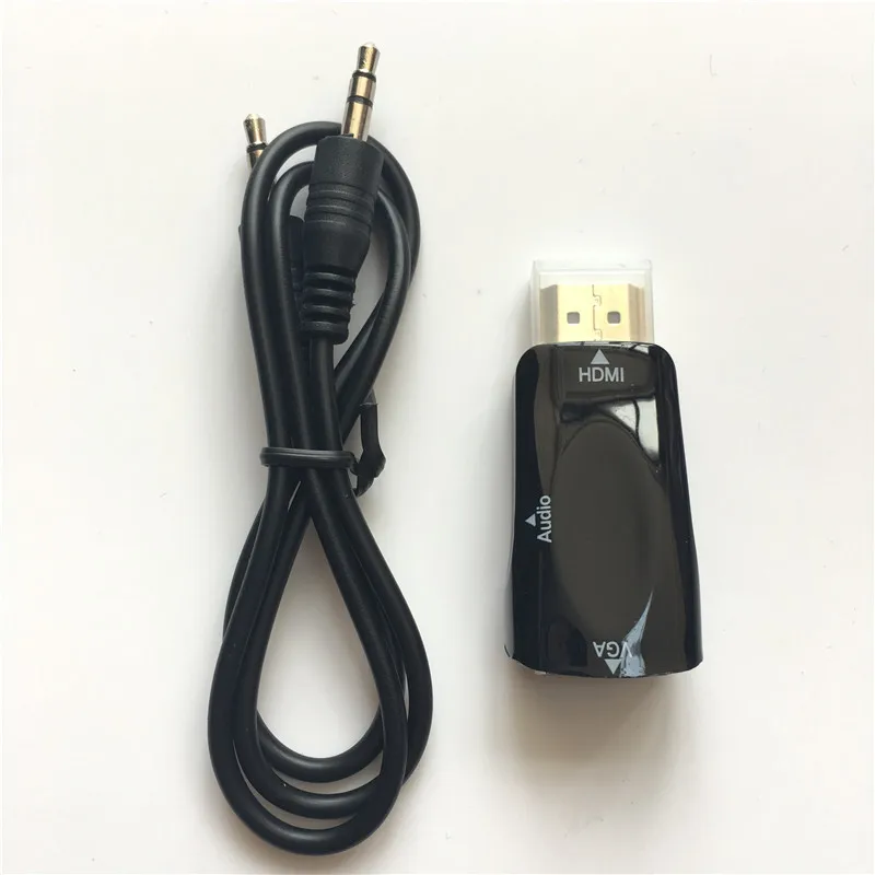 Mostotal адаптер hdmi-vga 3,55 мм аудио кабель HDMI в VGA конвертер мужчин и женщин 1080P для ноутбука Компьютерный дисплей проектор - Цвет: black