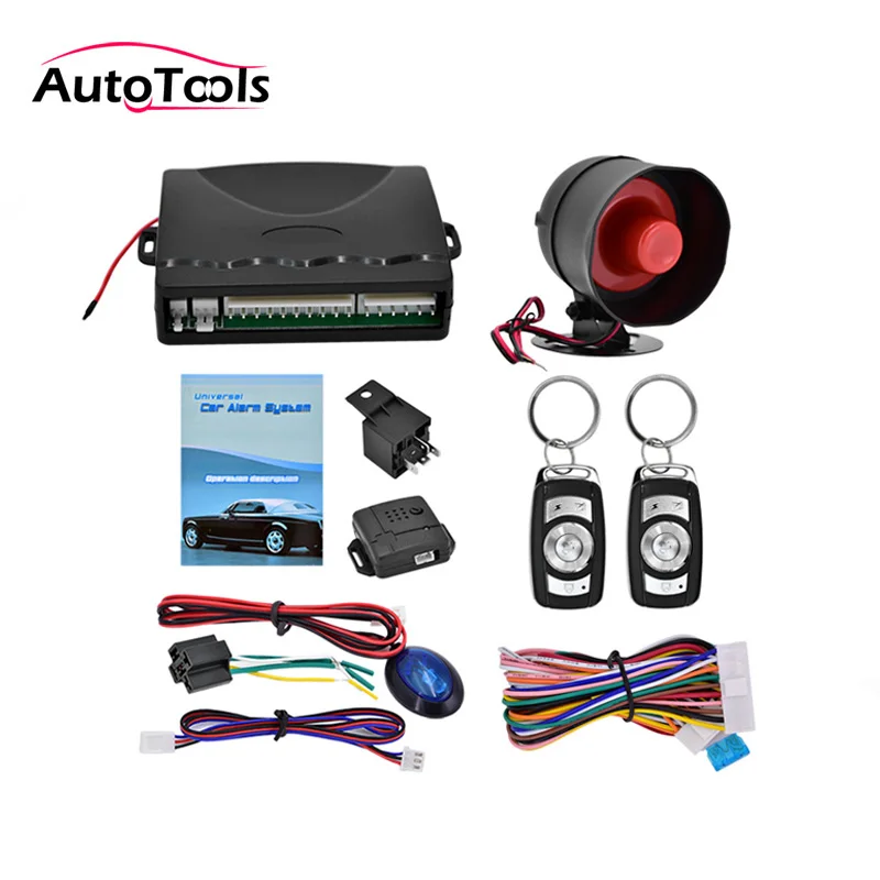 

12V Car Alarm System One Way Vehicle Burglar Alarm Security Protection System with Remote Controller car anti-theft alarm System