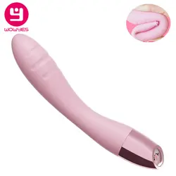 Wowyes женский g-пятно фаллоимитатор вибратор вагинальный стимуляции клитора Водонепроницаемый Магнитная USB зарядка для взрослых