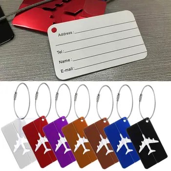 

New Aluminium Travel Luggage Baggage Tag Suitcase Identity Address Name Labels