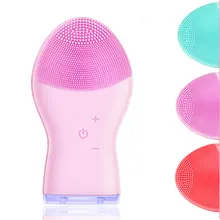 Силикагель 3 цвета Электрический инструмент для мытья кисть для очистки дица поры кожи Волшебная Мода эффективная вибрация
