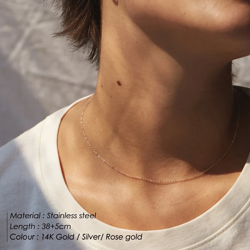 E-Manco длинное многослойное ожерелье с подвеской, ожерелье из нержавеющей стали, персонализированные Чокер ожерелья для женщин, модное ювелирное изделие - Окраска металла: YX15471