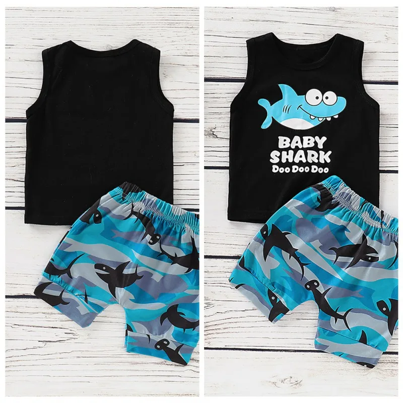 

2019 Baby Boy Shoes Casual Tops Shorts Set Summer Children Boy Casual Clothes Set Cotton Short Sleeve T-Shirt Shorts Suit