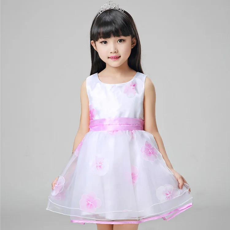 

The girl new organza princess dress summer for size 4 5 6 7 8 9 10 11 12 years child performance costumes