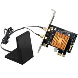 Fenvi Двухдиапазонная Беспроводная-AC настольная Pci-E Wifi карта 8265NGW 802.11a/B/G/N/Ac, 2x2, MU-Mimo Gigabit Wi-Fi + Bluetooth 4,2 для ПК