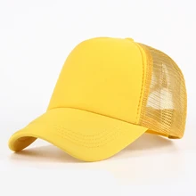 6 цветов,, дешевые мужские однотонные шляпы-Дальнобойщики на весну-лето, Wo мужские пустые сетчатая бейсболка, кепка s для мужчин из вспененной сетки, защелкивающаяся задняя крышка