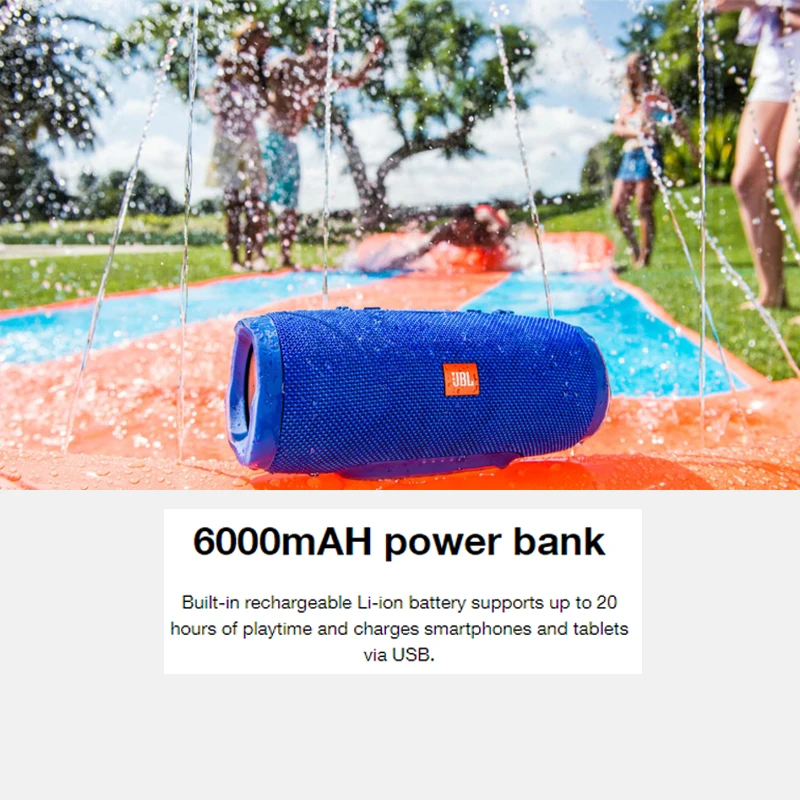 JBL Charge 3 Беспроводная Bluetooth Колонка водонепроницаемые портативные музыкальные